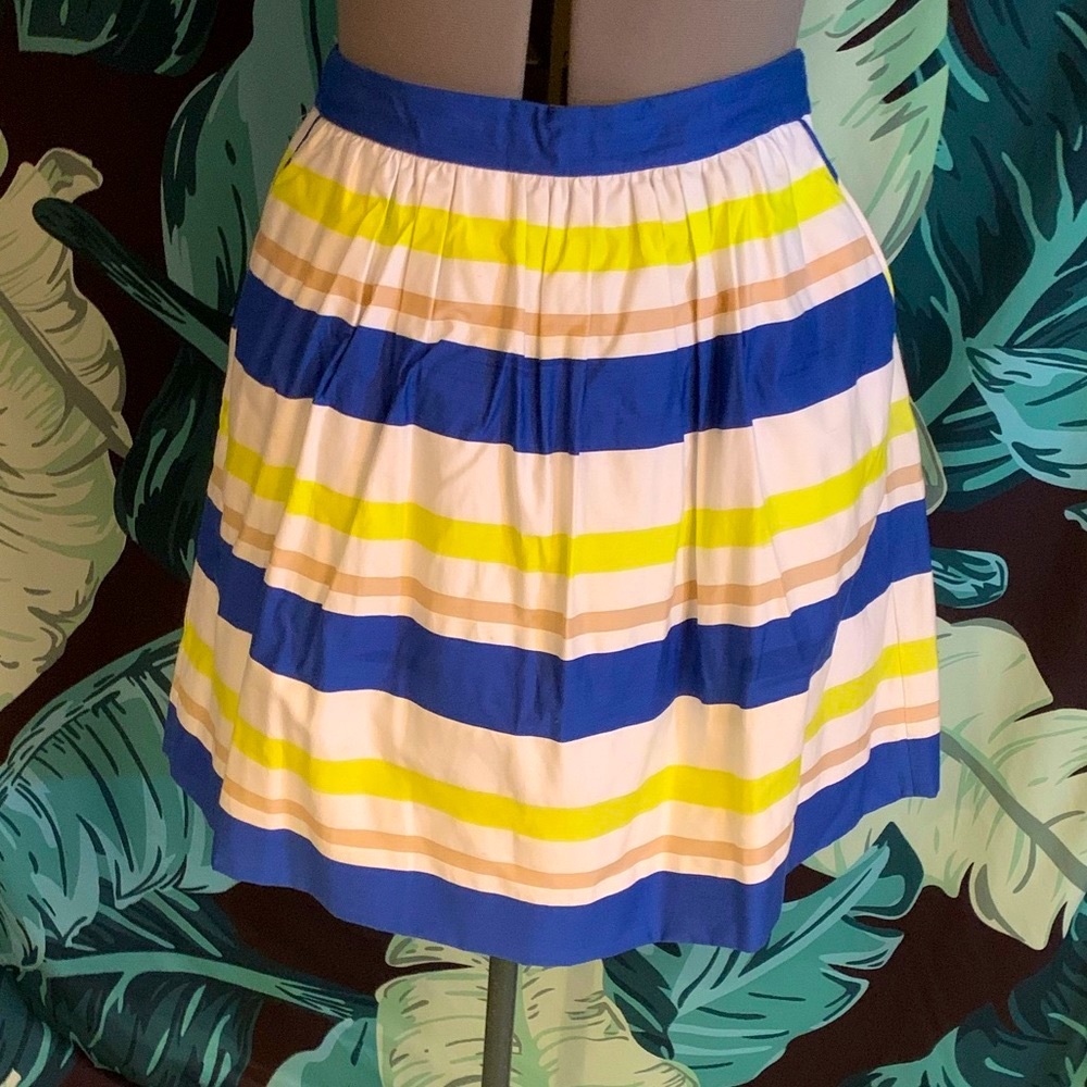 Lord & Taylor neon strip skirt